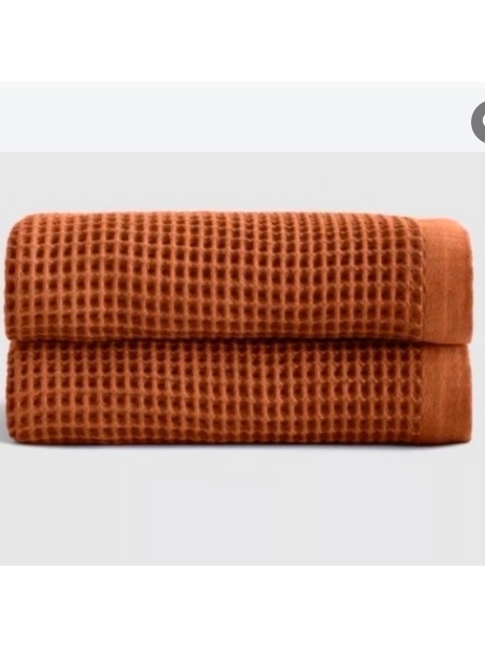 NWT QUINCE Set Of 2 Turkish Waffle Hand Towels Terracotta 8911